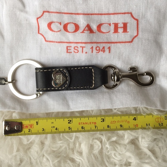 COACH Heart Keychain with Leather Key Fob - Picture 5 of 10